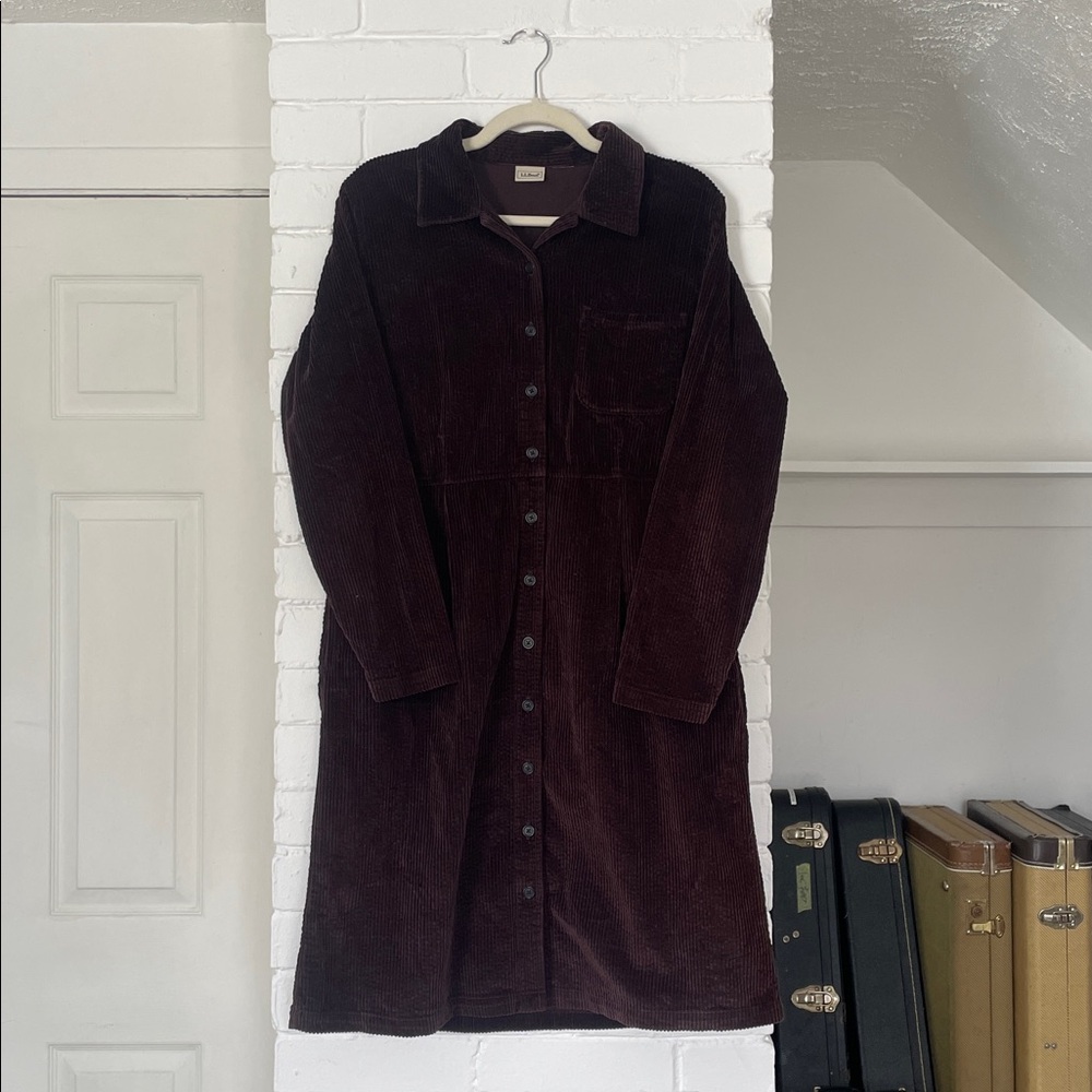 L.L. Bean Rich Brown Corduroy Dress